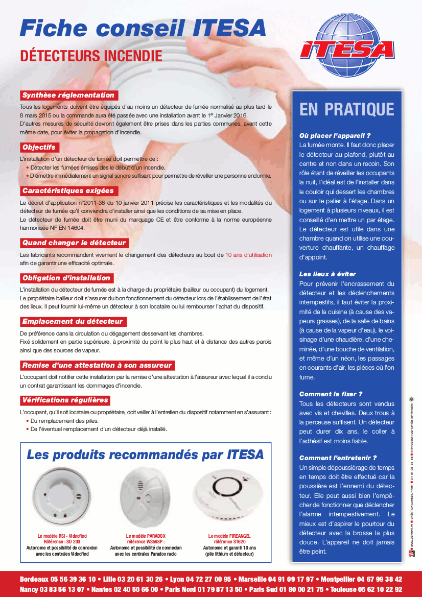 itesa detecteur logement